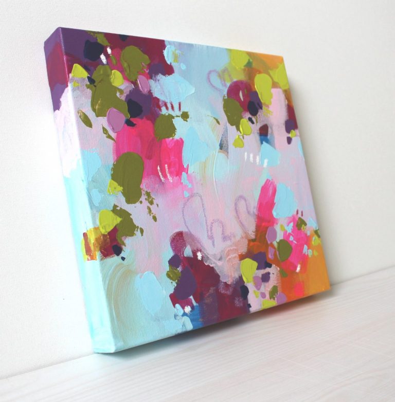 Colorful abstract painting | Abstract painting | Pink painting